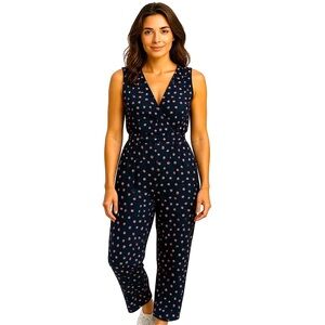 Shelby + Palmer Black, White and Pink Polka Dot Jumpsuit. Women’s size Medium